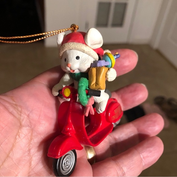 Lustre Fame Christmas Ornaments Owl Pencil Sled & Mouse on a Scooter + 2 more - Picture 5 of 11